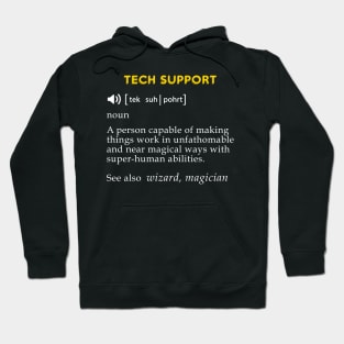 Tech Support Definition Funny Computer Geek Hoodie